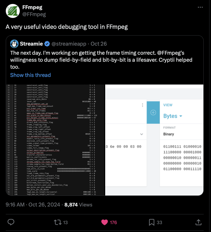 FFMPEG Tweet