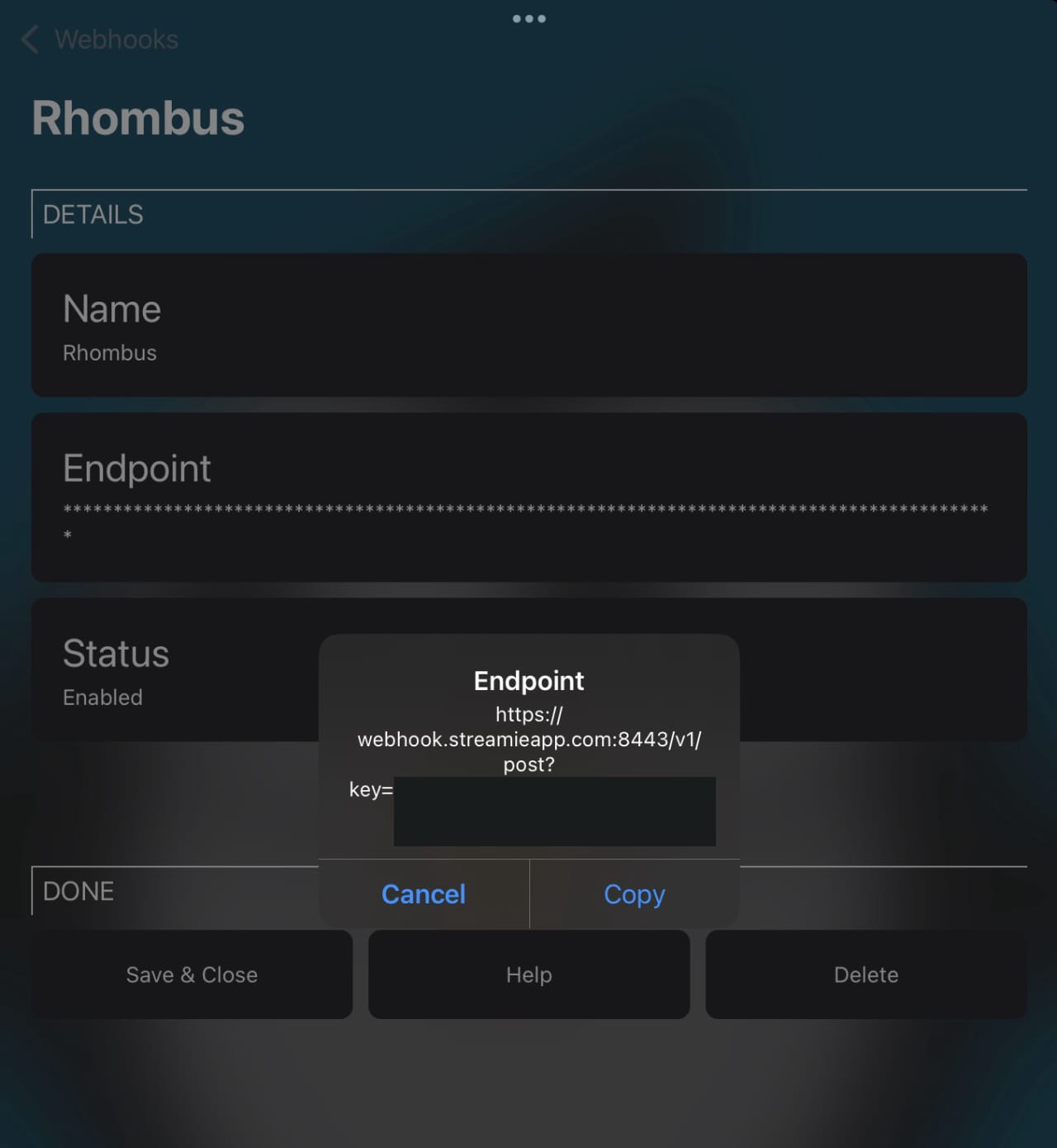 Rhombus Webhook 001