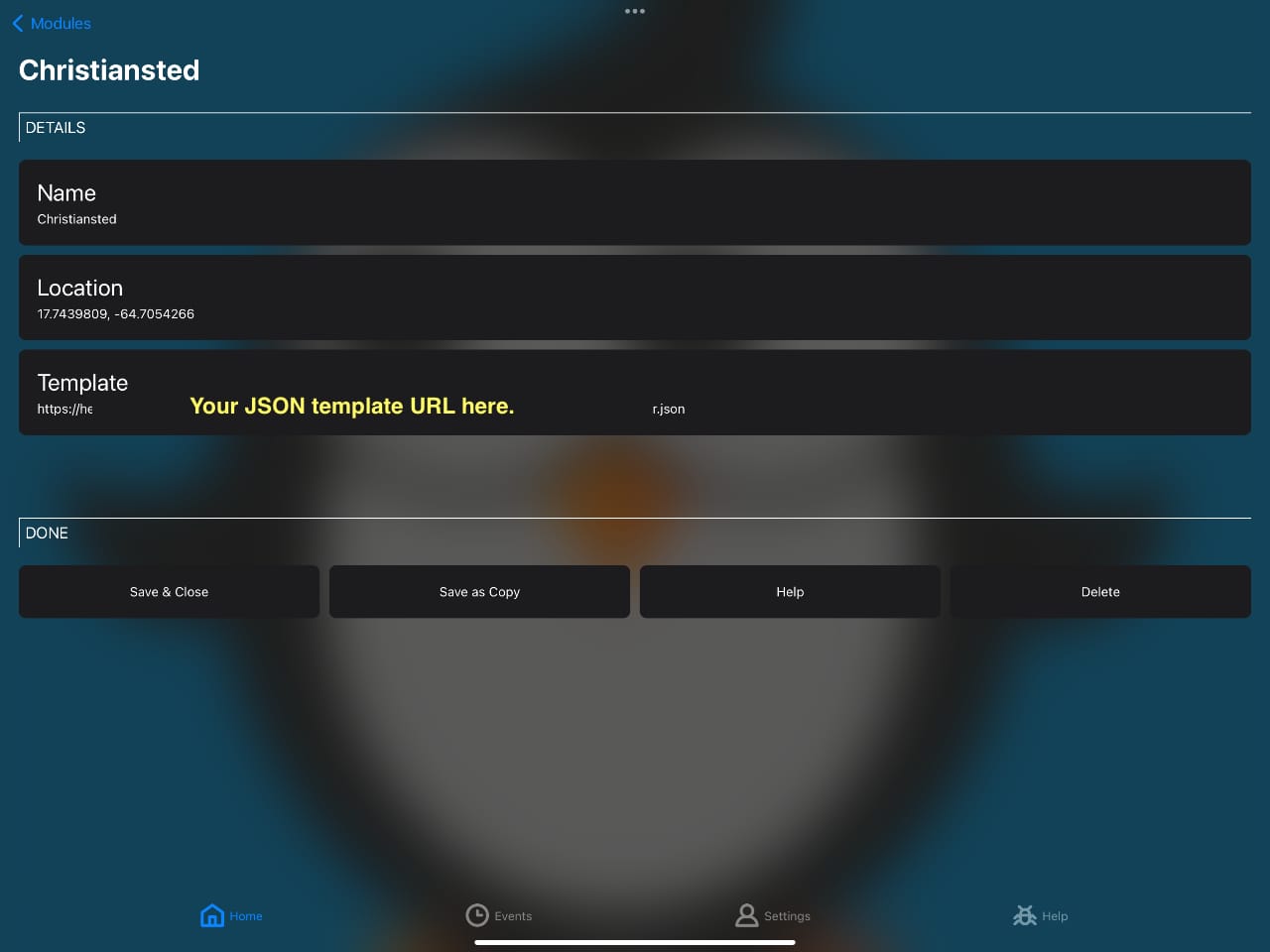 Weather Module Config